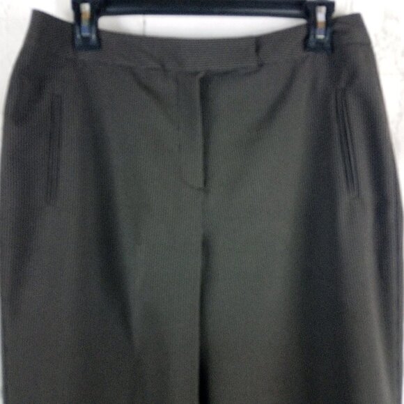 Larry Levine Classics Women's 10P 2 Btn Brown Pinstripe 3pc Pants Skirt … - Picture 13 of 16